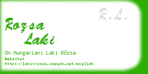 rozsa laki business card