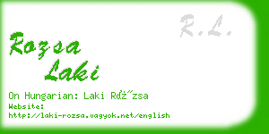 rozsa laki business card